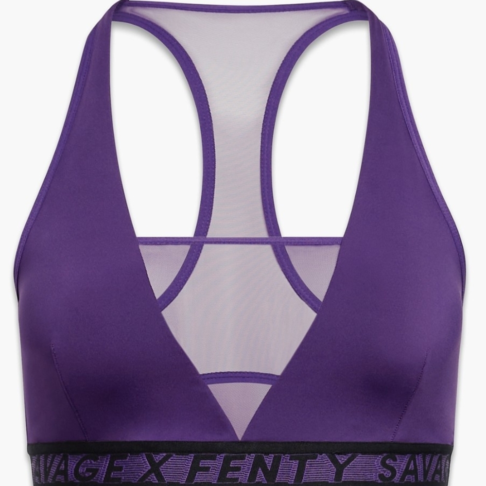 Savage X Fenty Purple Racerback Sports Bra